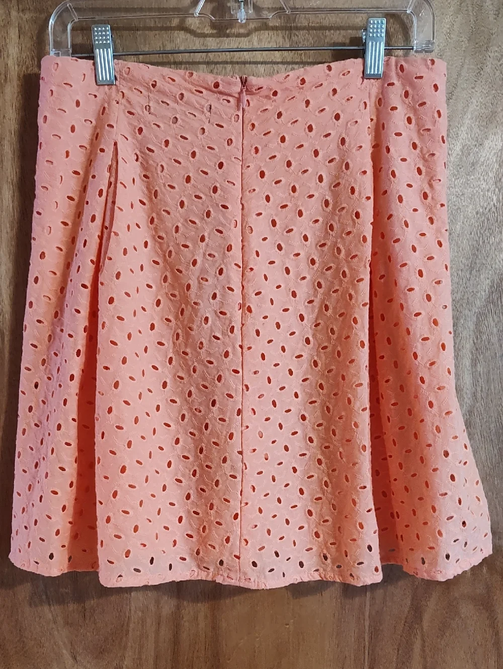 Freestyle Revolution Eyelet Skater Skirt Orange Cotton Pleated Beachy Surfer Lrg